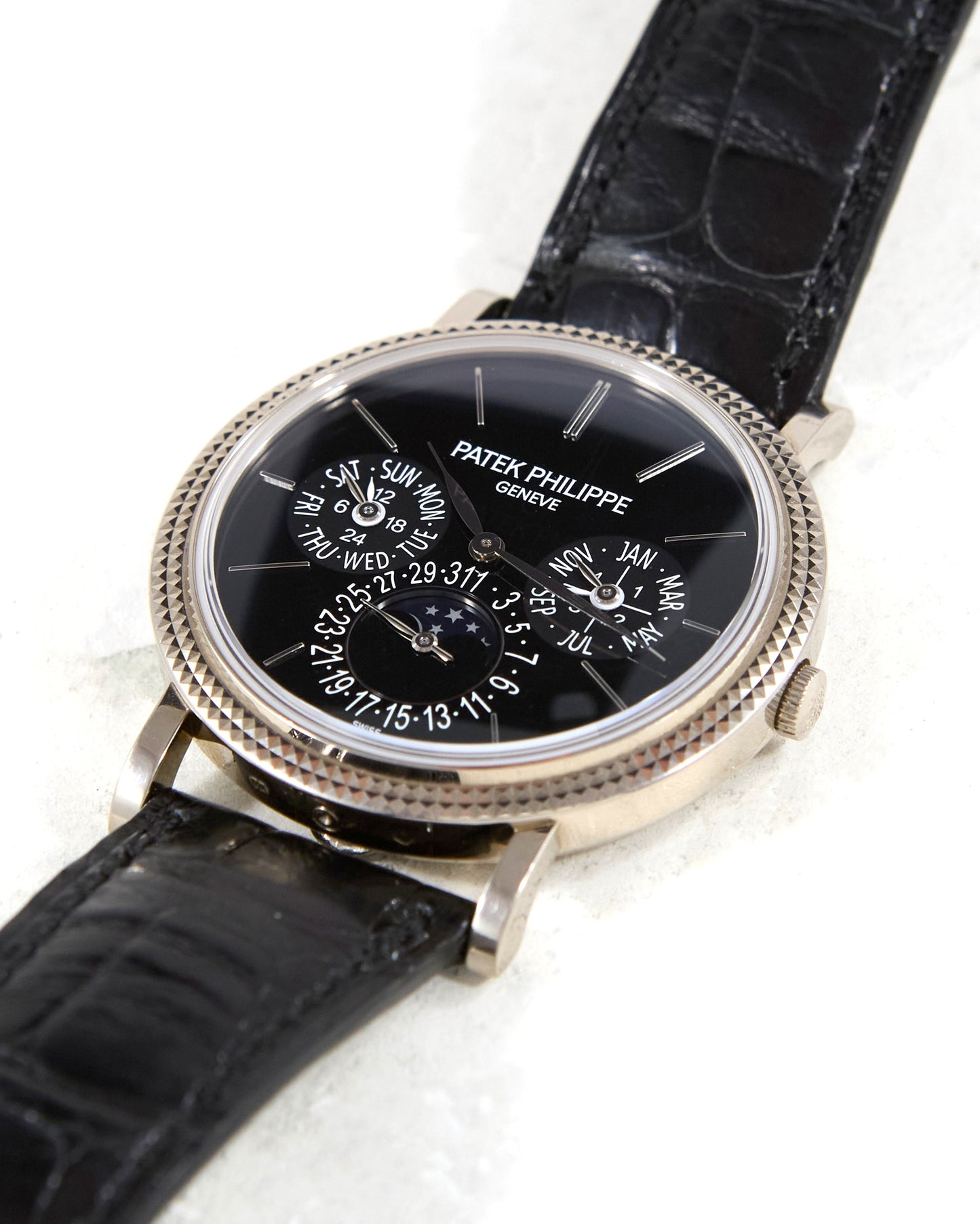 Patek Philippe Perpetual Calendar 5139G Black Dial in White Gold with Box & Papers