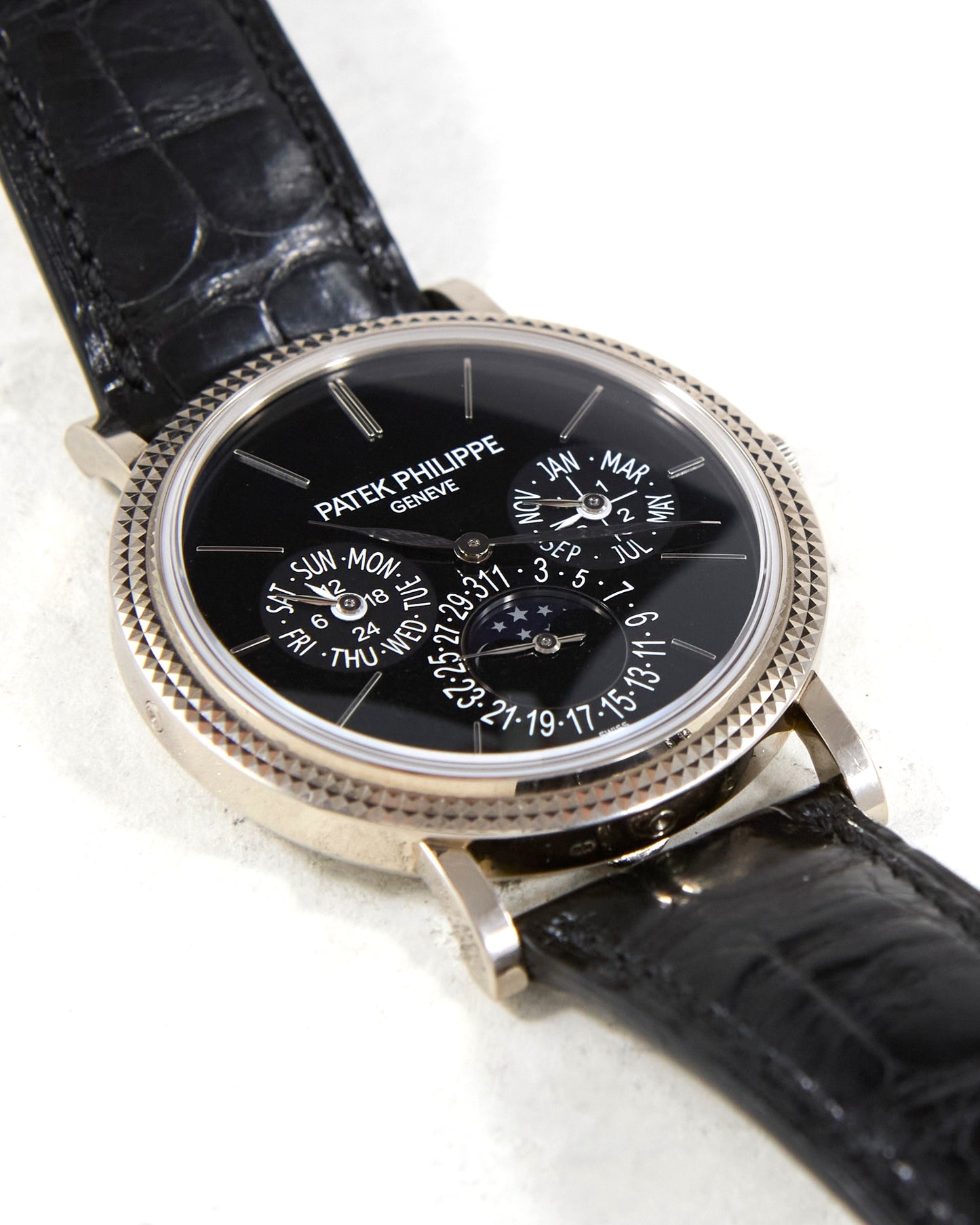 Patek Philippe Perpetual Calendar 5139G Black Dial in White Gold with Box & Papers