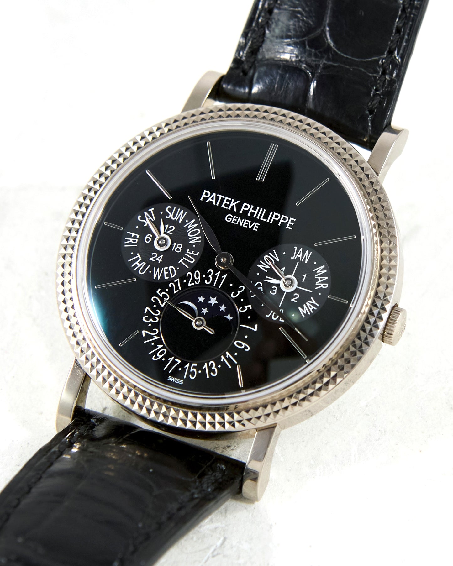 Patek Philippe Perpetual Calendar 5139G Black Dial in White Gold with Box & Papers