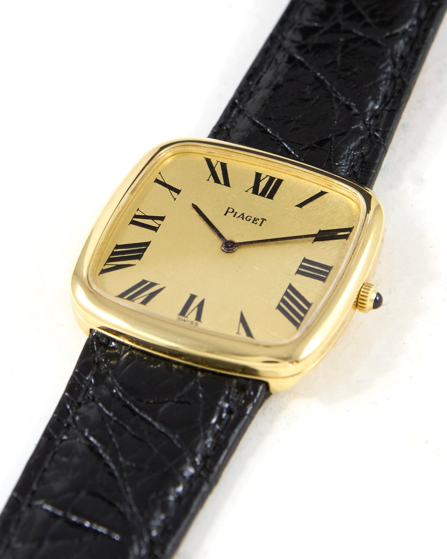 Piaget Square 9772 in Yellow Gold Case on Leather Strap and Buckle