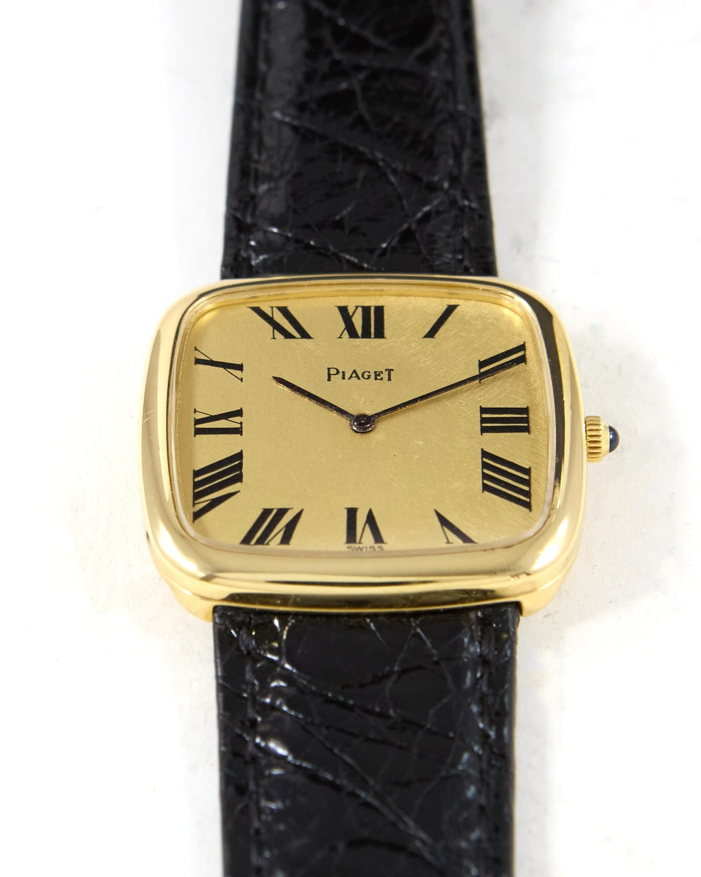 Piaget Square 9772 in Yellow Gold Case on Leather Strap and Buckle