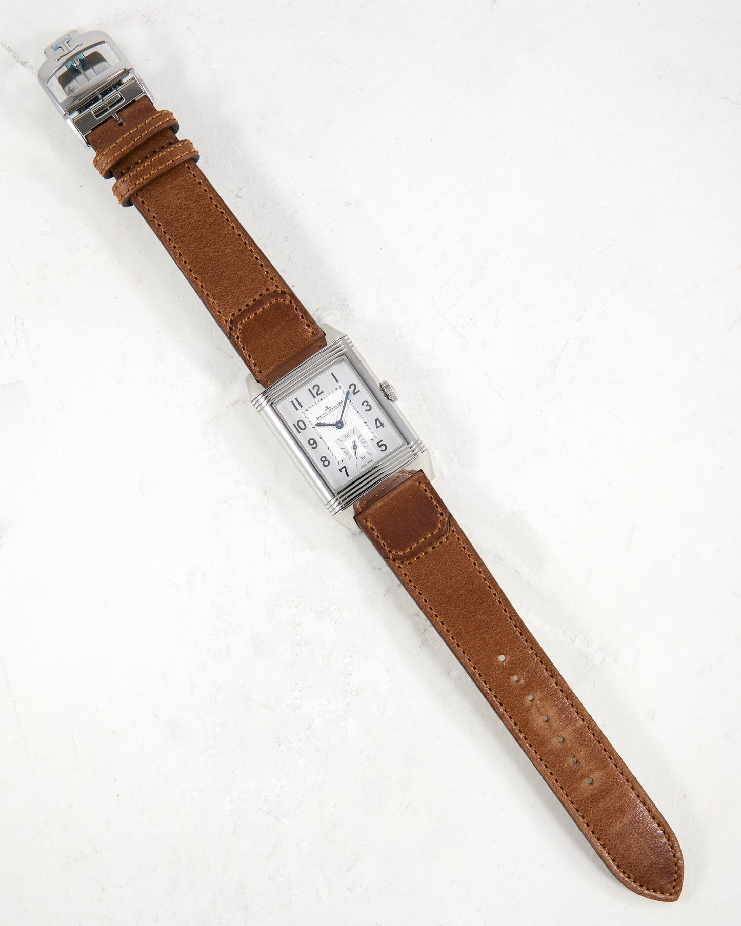 Jaeger-LeCoultre Reverso Duoface Q3848422 in Steel on Leather Strap and Deployant