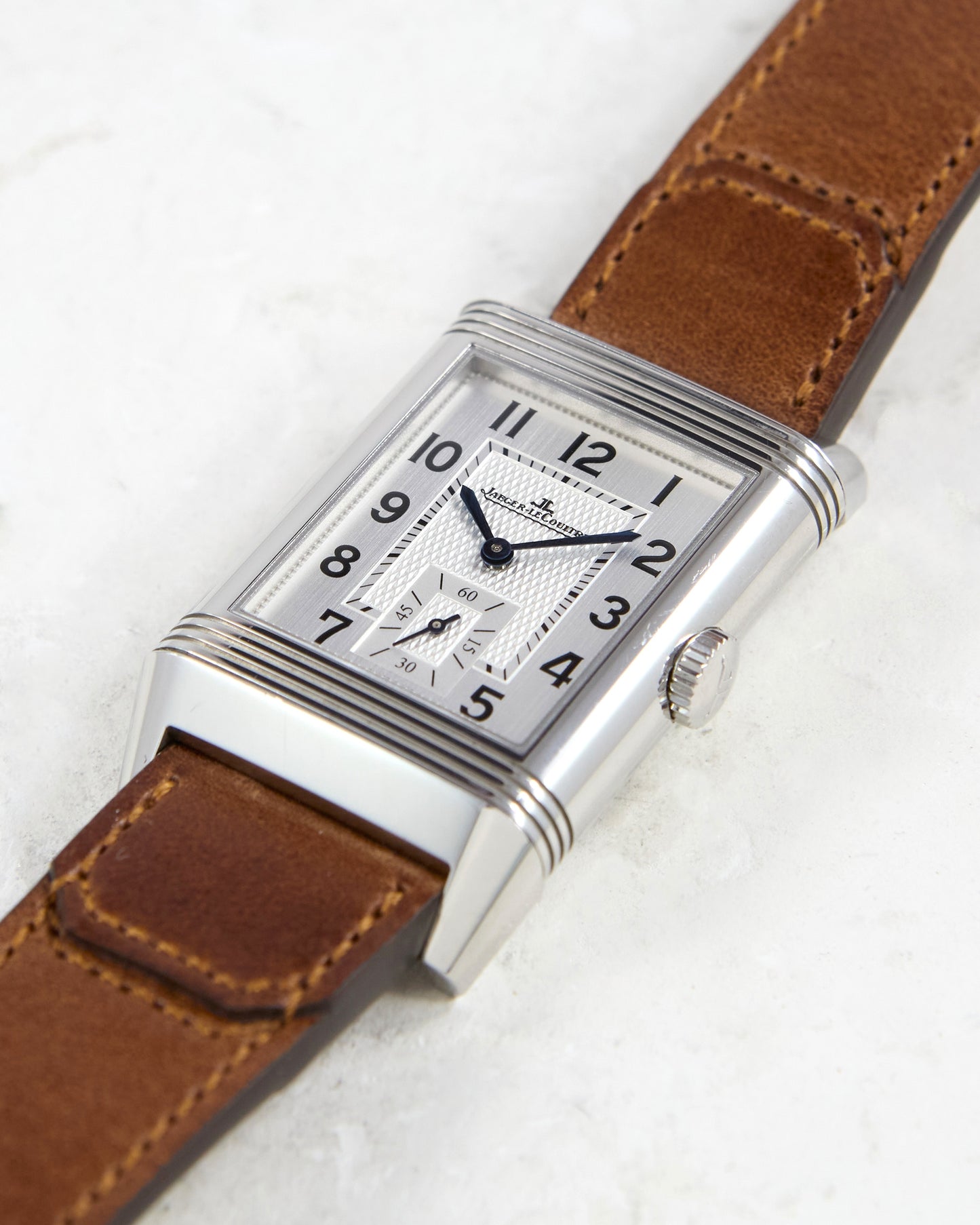 Jaeger-LeCoultre Reverso Duoface Q3848422 in Steel on Leather Strap and Deployant