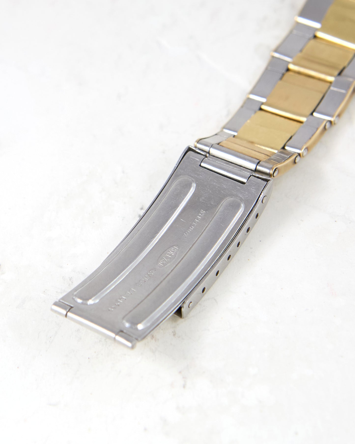 Rolex Datejust 6605 "Serpico y Laino" with Roulette Date Wheel in Steel & Gold on Oyster Rivet Bracelet