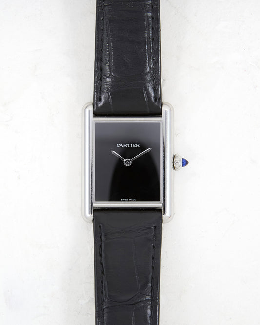 Cartier Tank Must Black Dial with Box & Papers