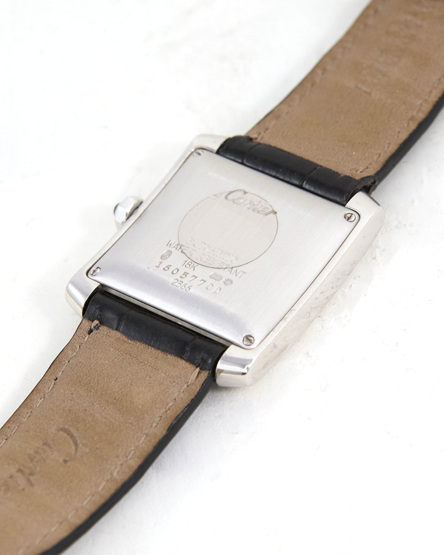 Cartier Tank Française Automatic in White Gold with Cartier Strap and Buckle