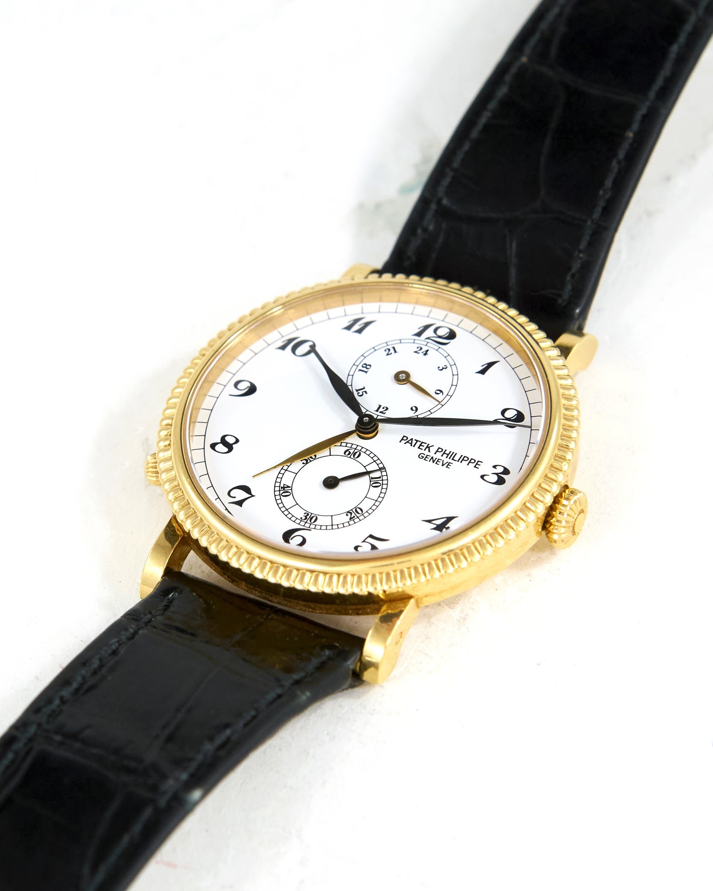 Patek Philippe Calatrava Travel Time 5034 Breguet Numeral Dial in Yellow Gold Case