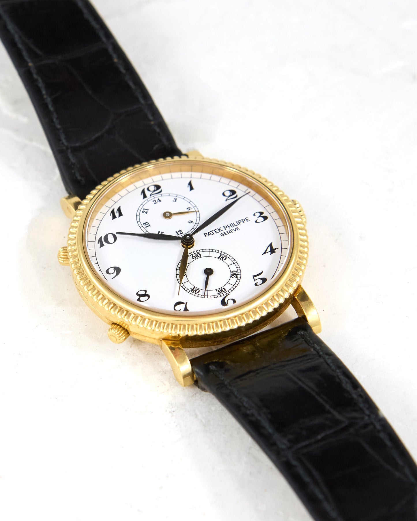 Patek Philippe Calatrava Travel Time 5034 Breguet Numeral Dial in Yellow Gold Case