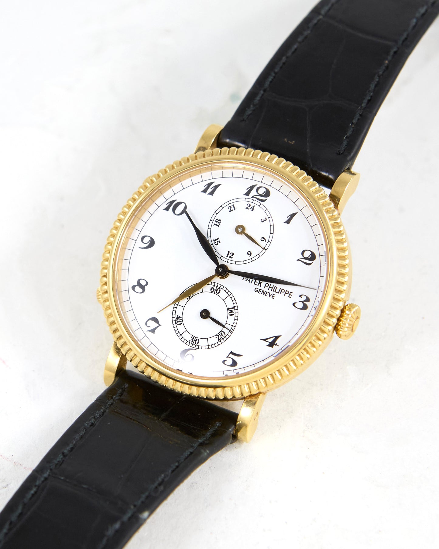 Patek Philippe Calatrava Travel Time 5034 Breguet Numeral Dial in Yellow Gold Case