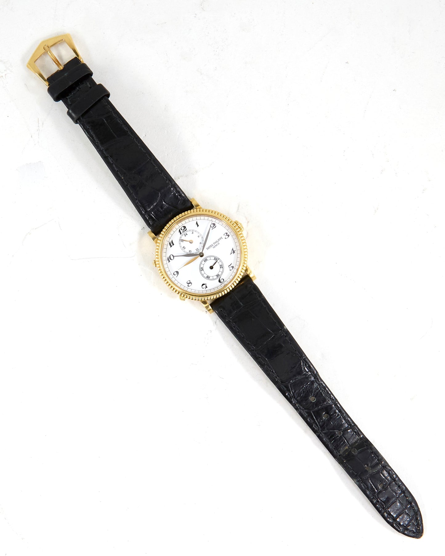 Patek Philippe Calatrava Travel Time 5034 Breguet Numeral Dial in Yellow Gold Case