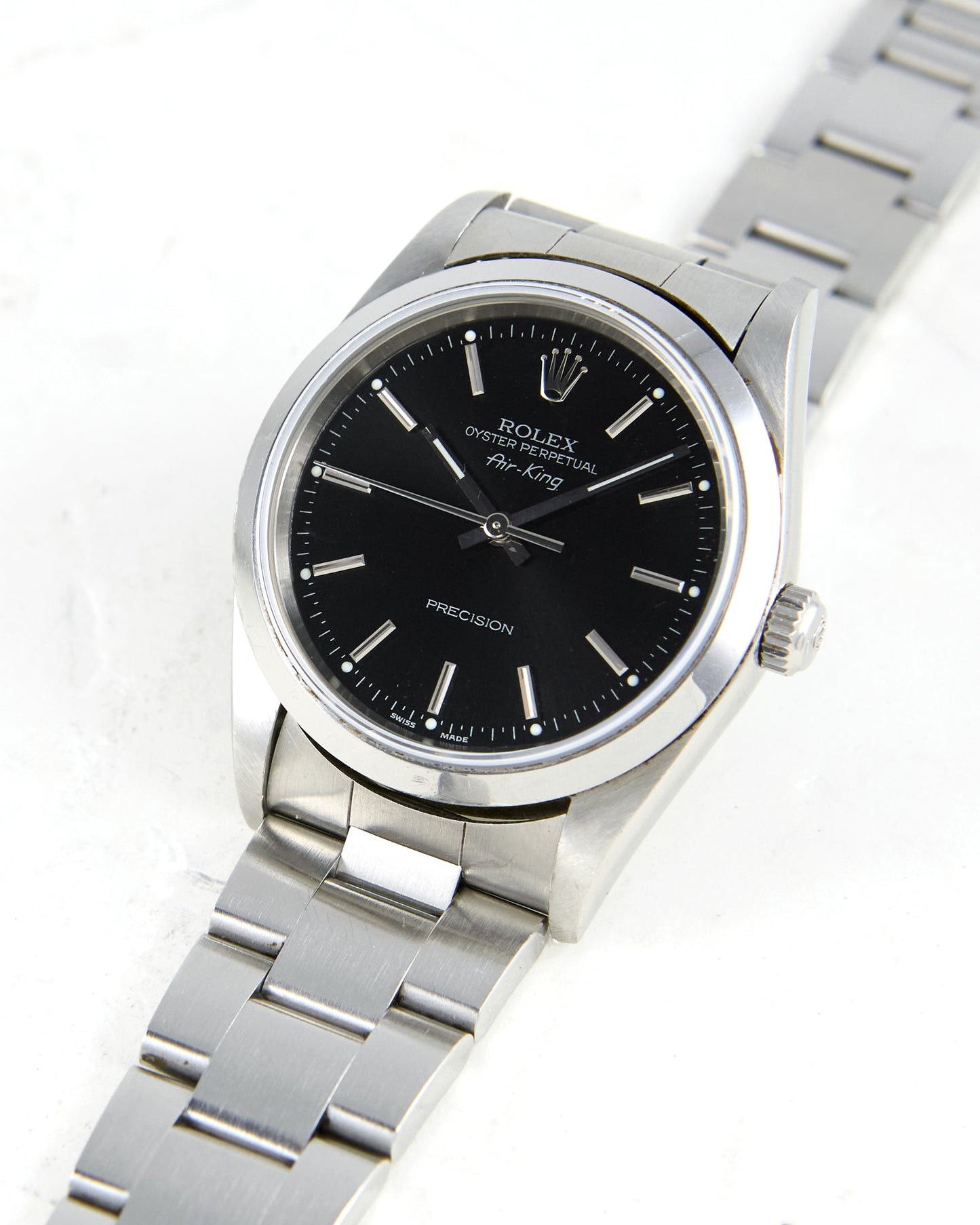 Rolex Air-King 14000M Black Dial on Oyster Bracelet with Rolex Papers