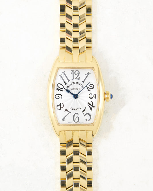 Franck Muller Cintree Curvex 1752 QZ in Yellow Gold Case and Bracelet