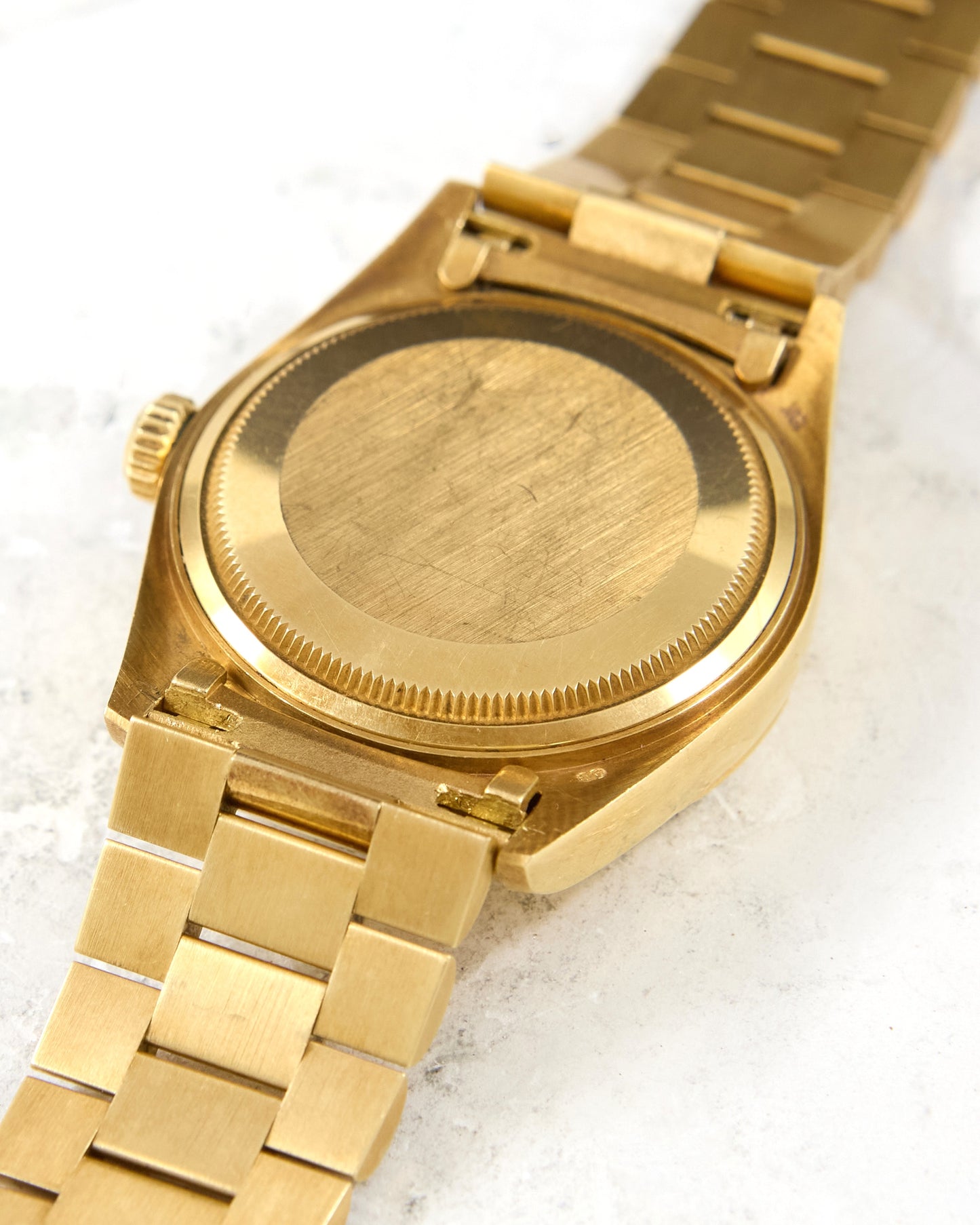 Rolex Day-Date 18038 Champagne Dial in Yellow Gold with Box & Papers - New Old Stock Condition