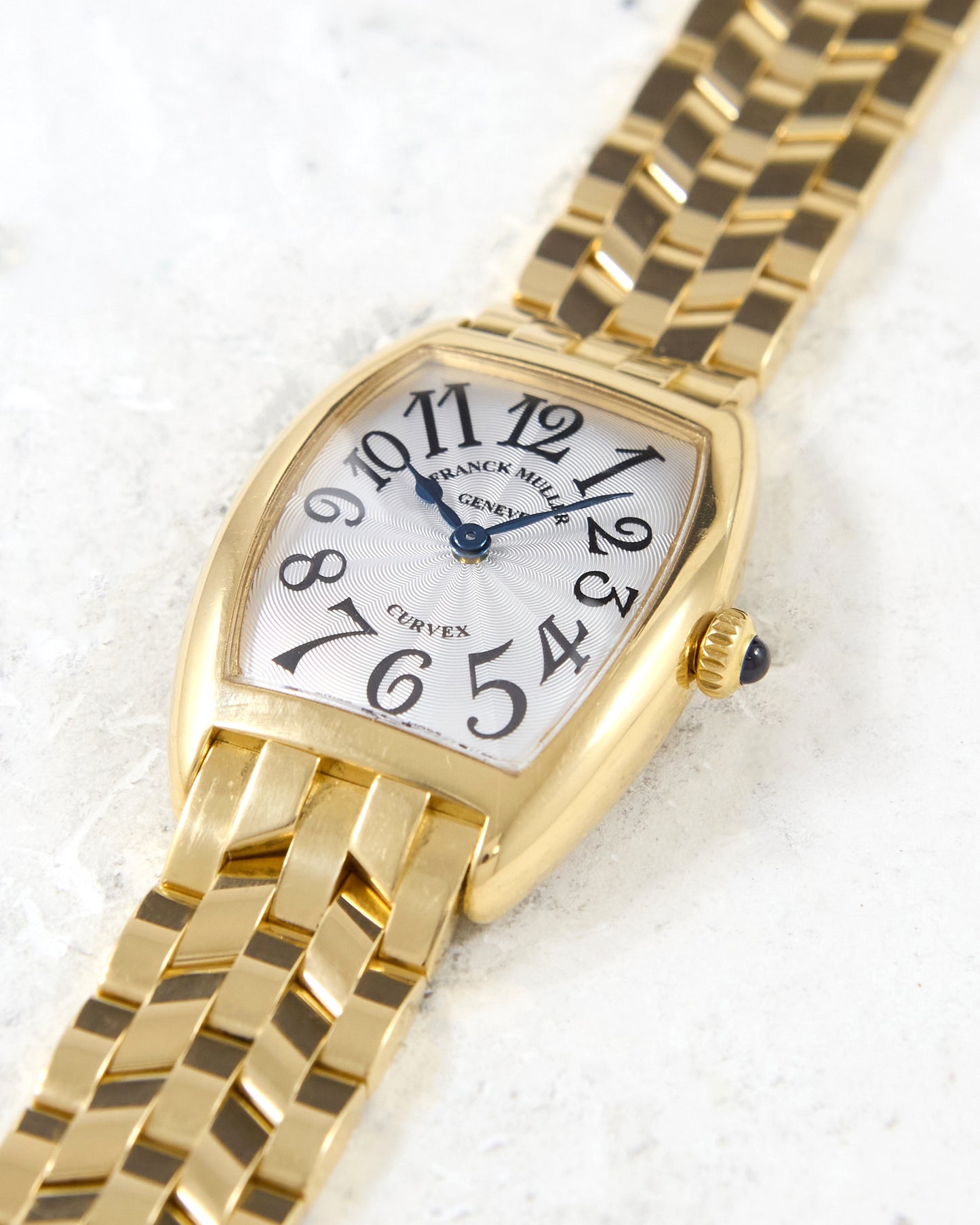 Franck Muller Cintree Curvex 1752 QZ in Yellow Gold Case and Bracelet