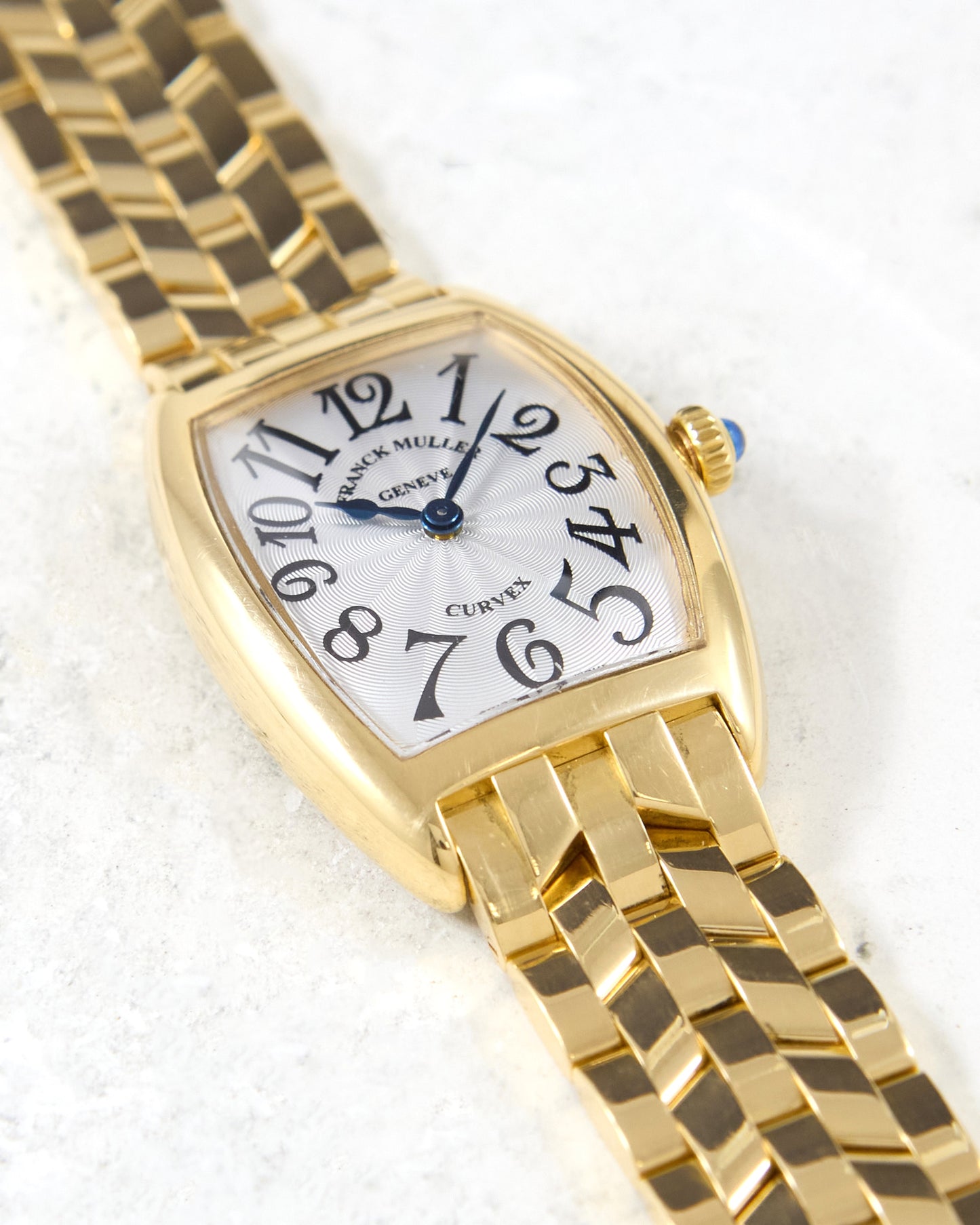 Franck Muller Cintree Curvex 1752 QZ in Yellow Gold Case and Bracelet