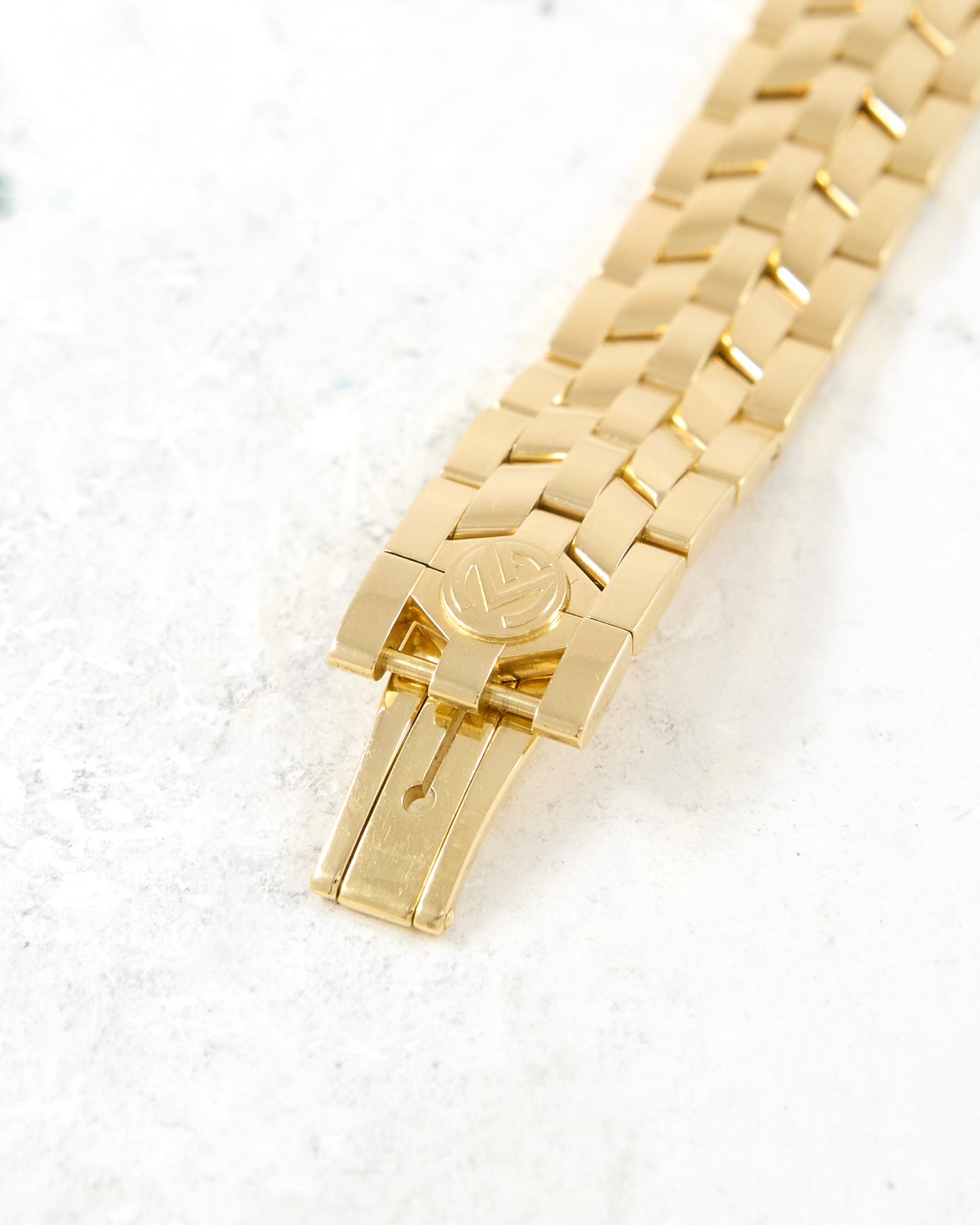 Franck Muller Cintree Curvex 1752 QZ in Yellow Gold Case and Bracelet