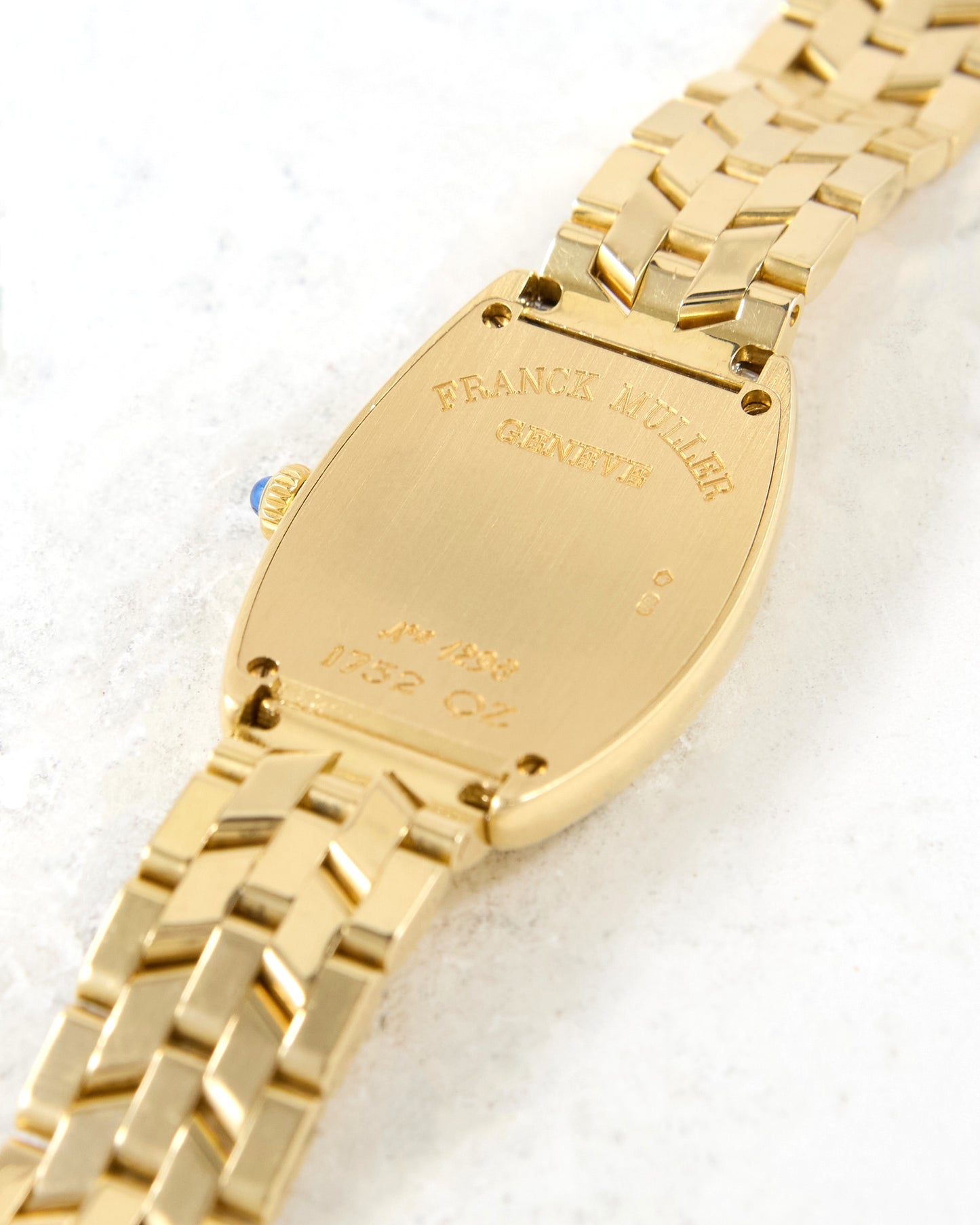Franck Muller Cintree Curvex 1752 QZ in Yellow Gold Case and Bracelet