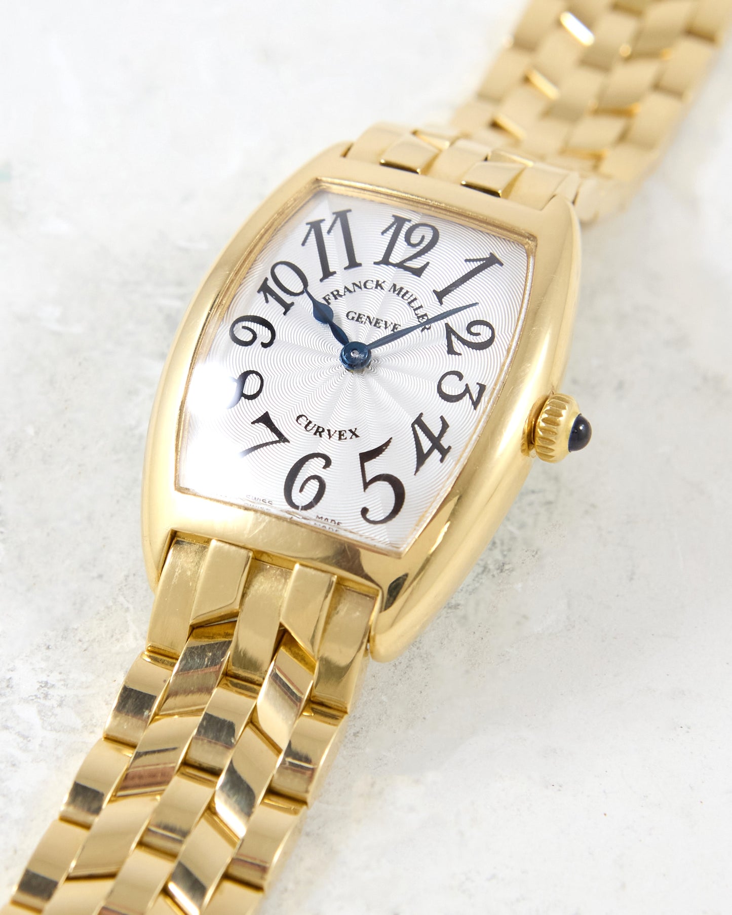 Franck Muller Cintree Curvex 1752 QZ in Yellow Gold Case and Bracelet