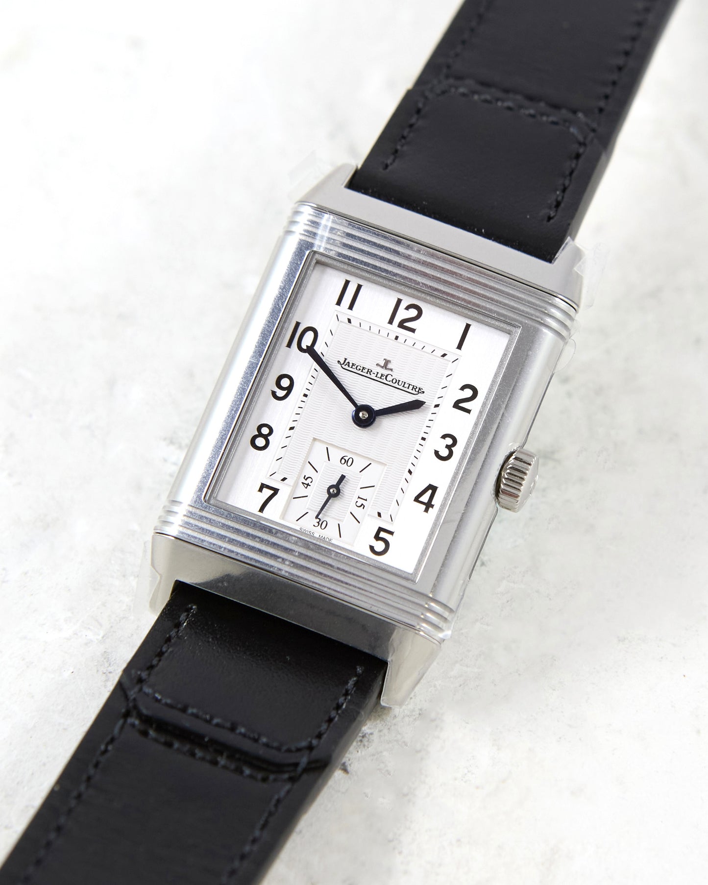 Jaeger-LeCoultre Reverso Classic Monoface Small Seconds in Steel with Box & Papers - Unworn Condition