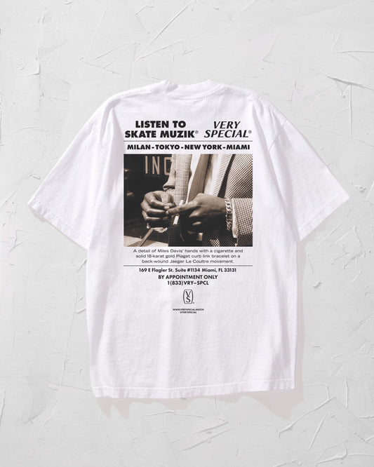 Very Special x Skate Muzik Tee - White