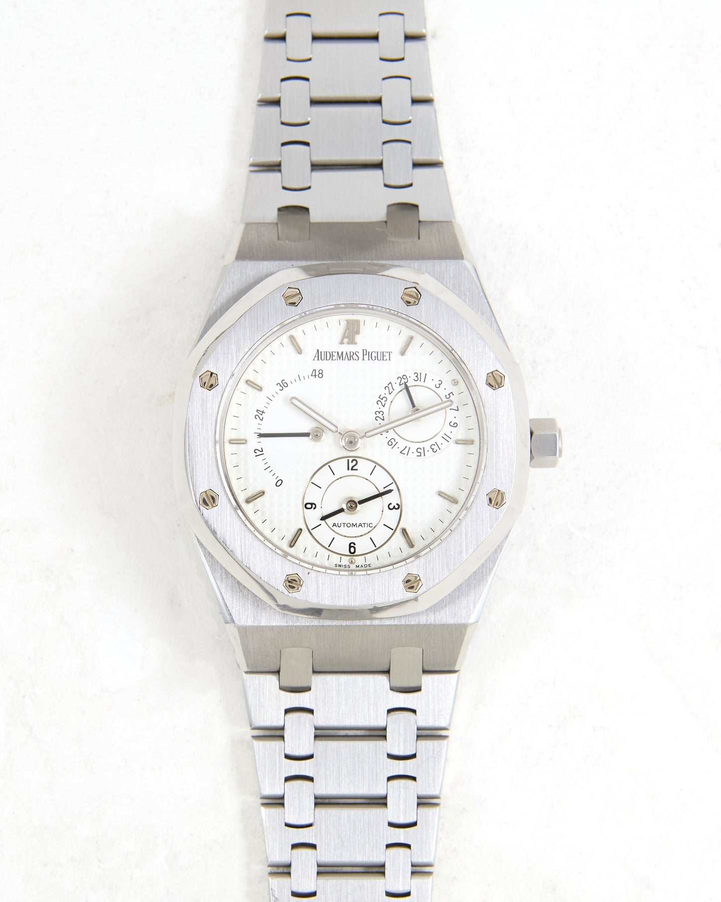 Audemars Piguet Royal Oak Dual Time 25730ST "White MKII" in Steel Case and Bracelet