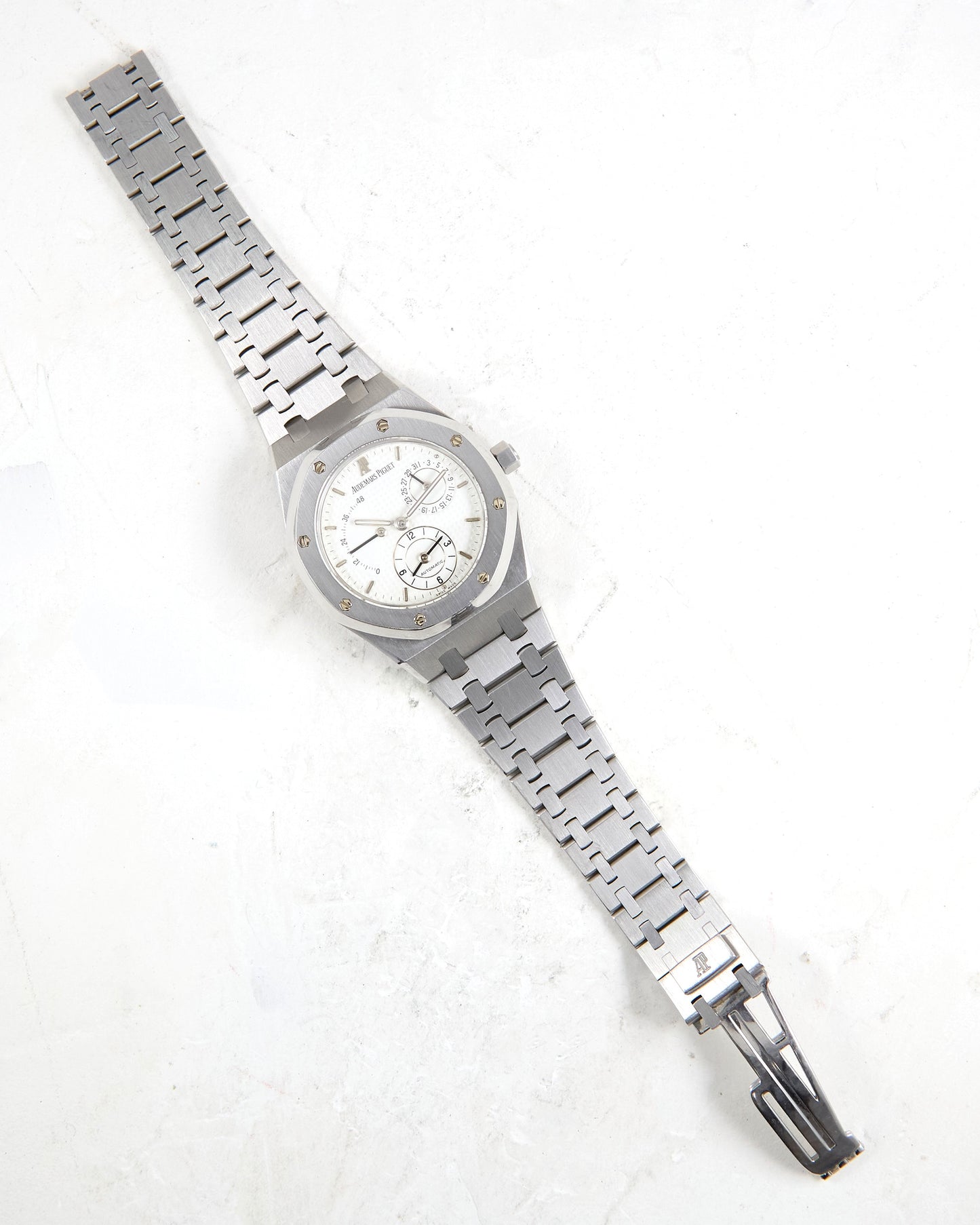 Audemars Piguet Royal Oak Dual Time 25730ST "White MKII" in Steel Case and Bracelet
