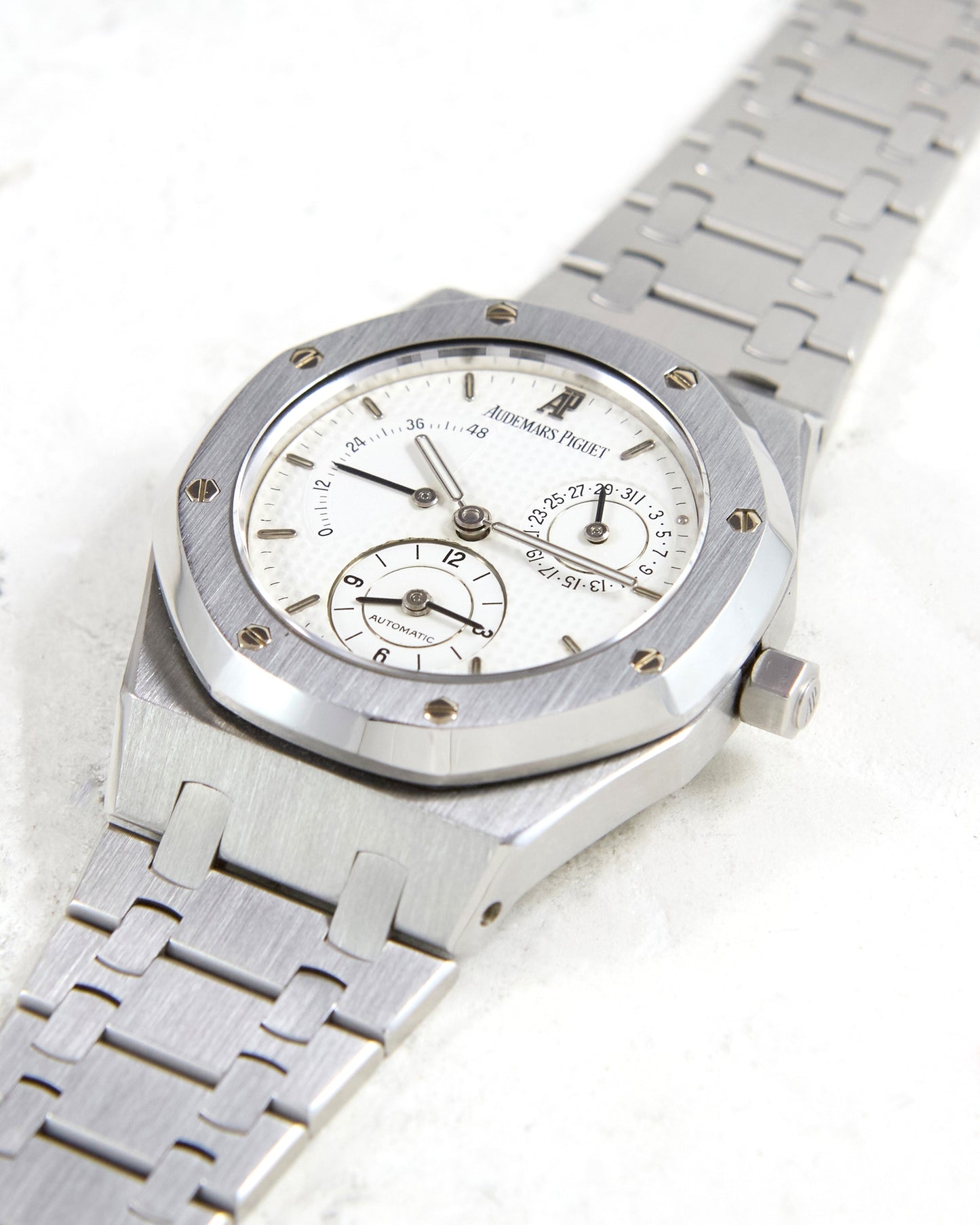 Audemars Piguet Royal Oak Dual Time 25730ST "White MKII" in Steel Case and Bracelet