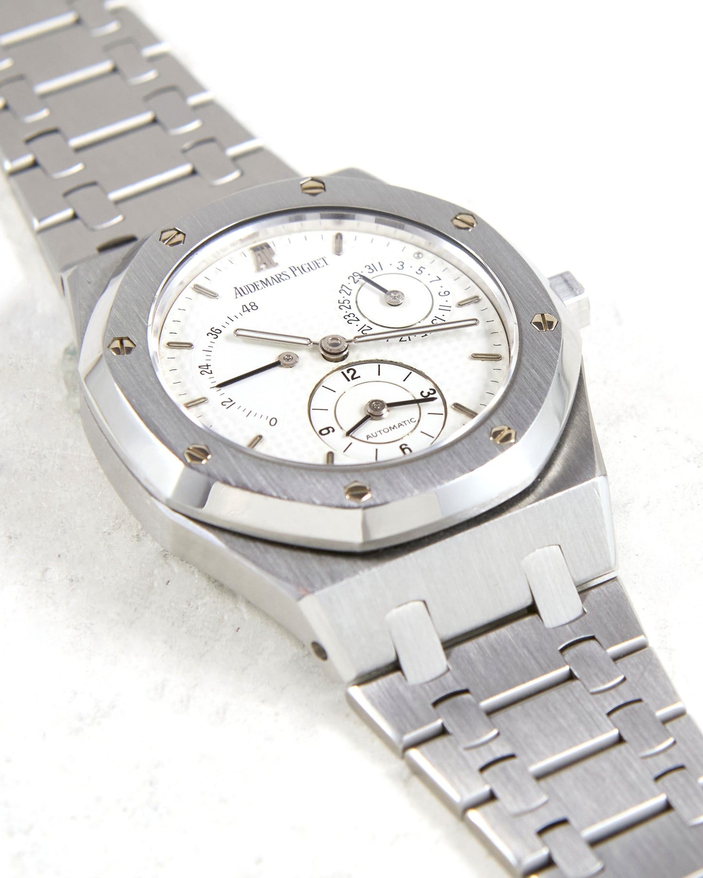 Audemars Piguet Royal Oak Dual Time 25730ST "White MKII" in Steel Case and Bracelet