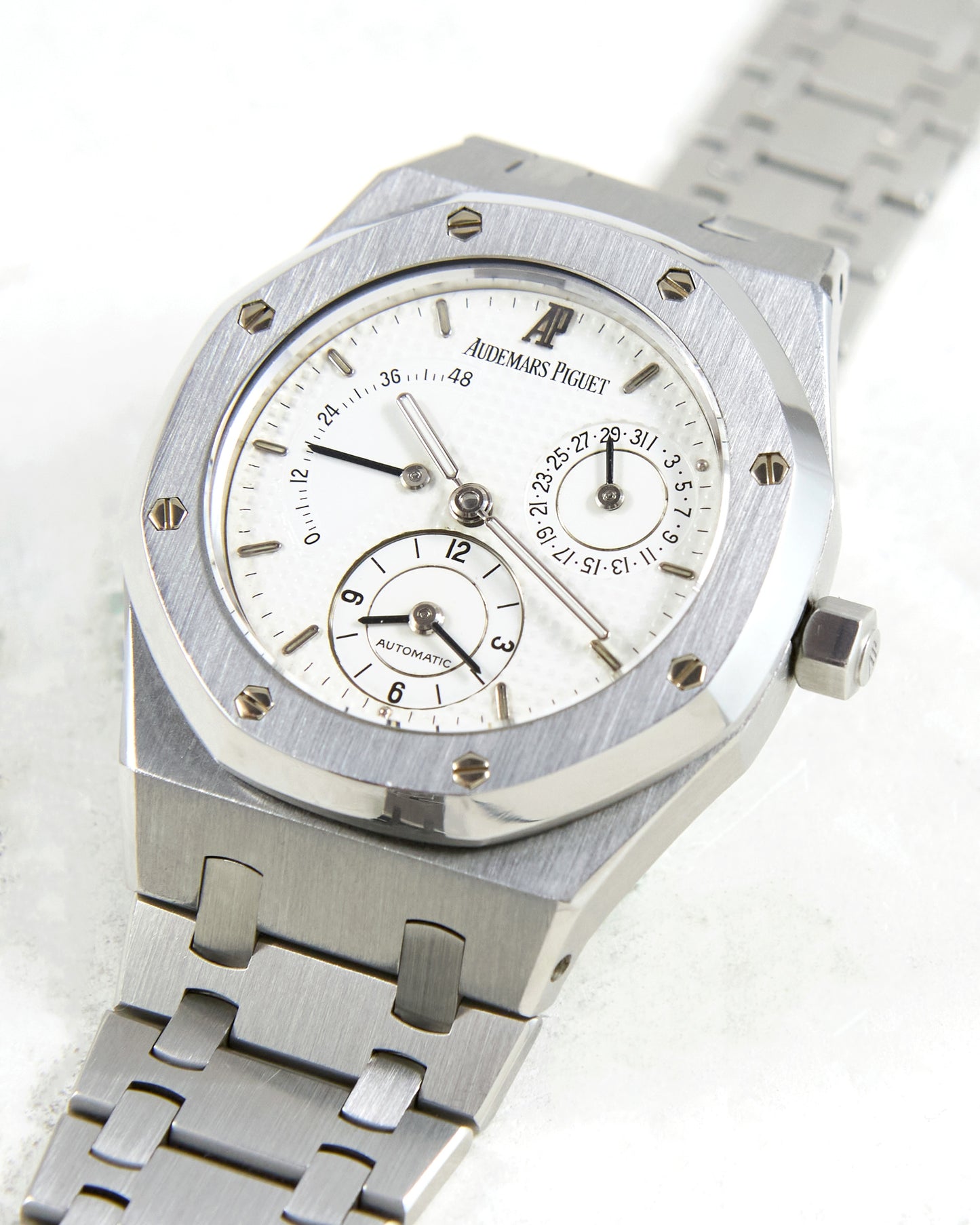 Audemars Piguet Royal Oak Dual Time 25730ST "White MKII" in Steel Case and Bracelet