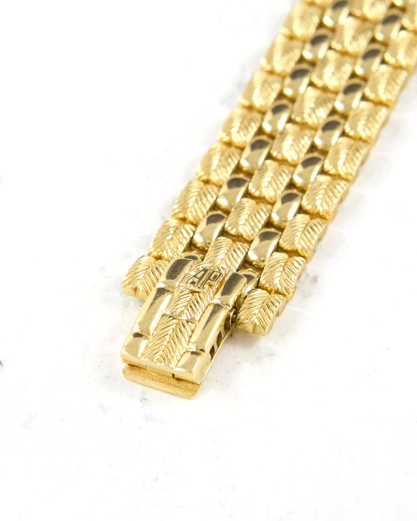 Audemars Piguet Feather 56455BA Diamond Pave Dial with Rubies in Yellow Gold Case and Bracelet