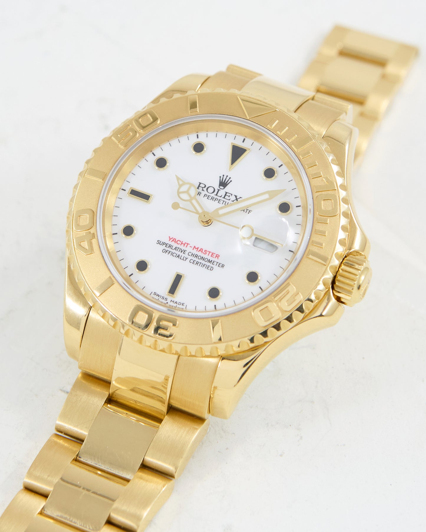 ROLEX YACHT-MASTER IN GOLD ON OYSTER BRACELET