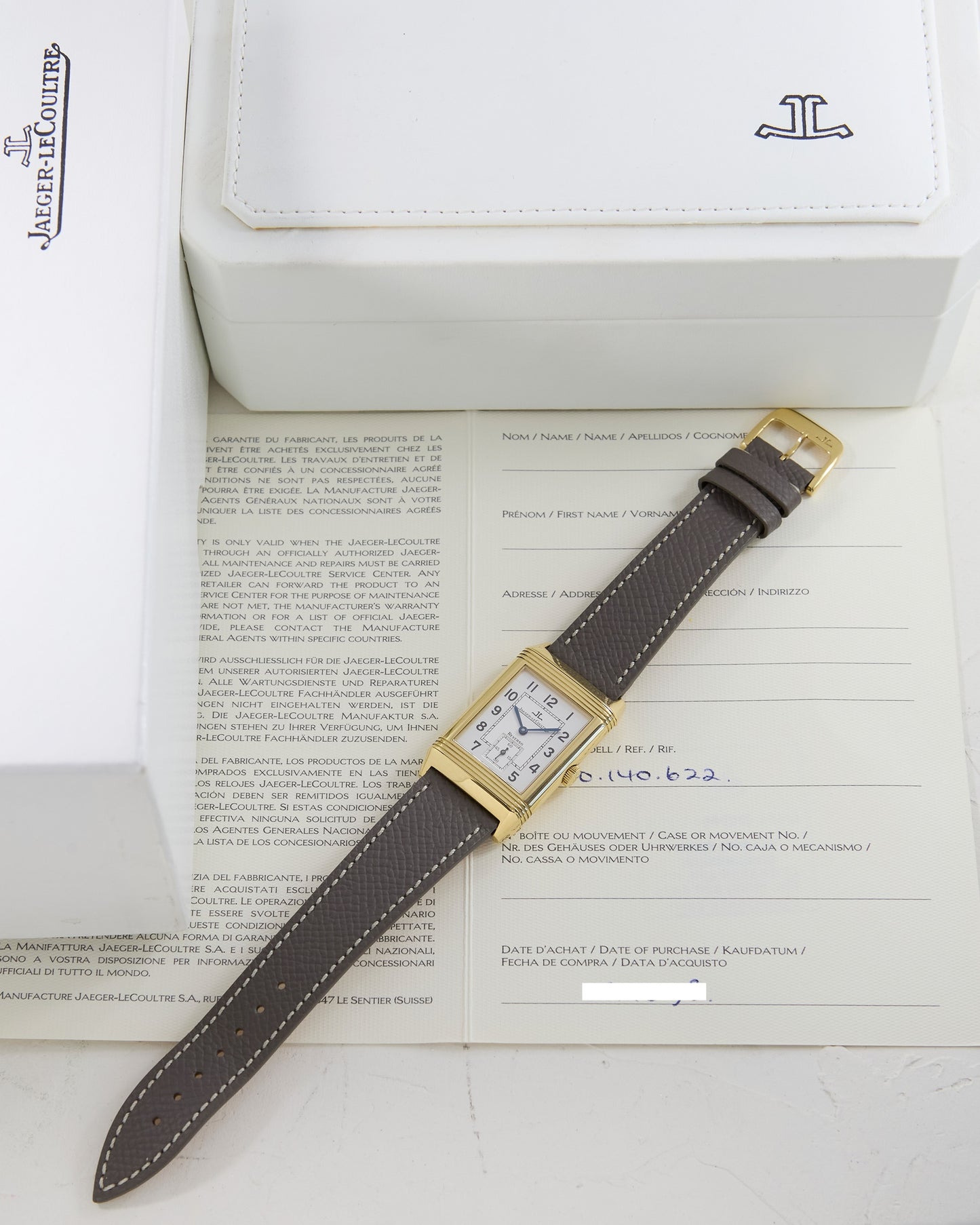 Jaeger-LeCoultre Reverso Grande Taille in Yellow Gold with Box and Papers