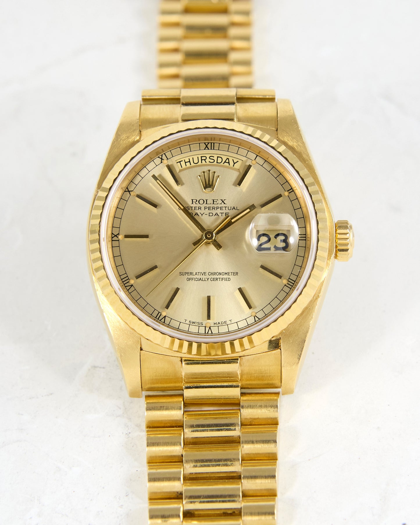 Rolex Day-Date 18038 Faded Champagne Dial