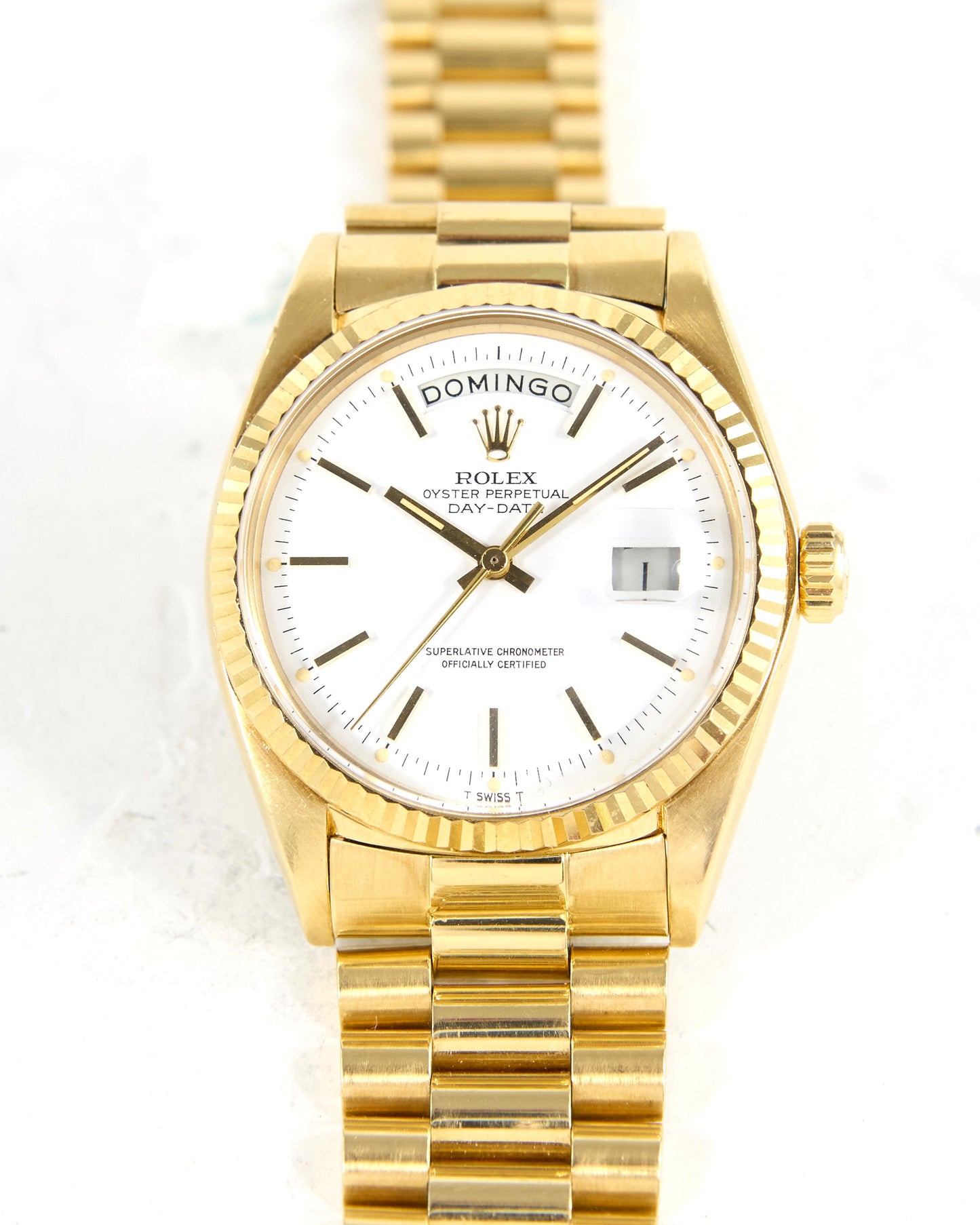 Rolex Day-Date 1803 White Dial with Portuguese Calendar Wheel