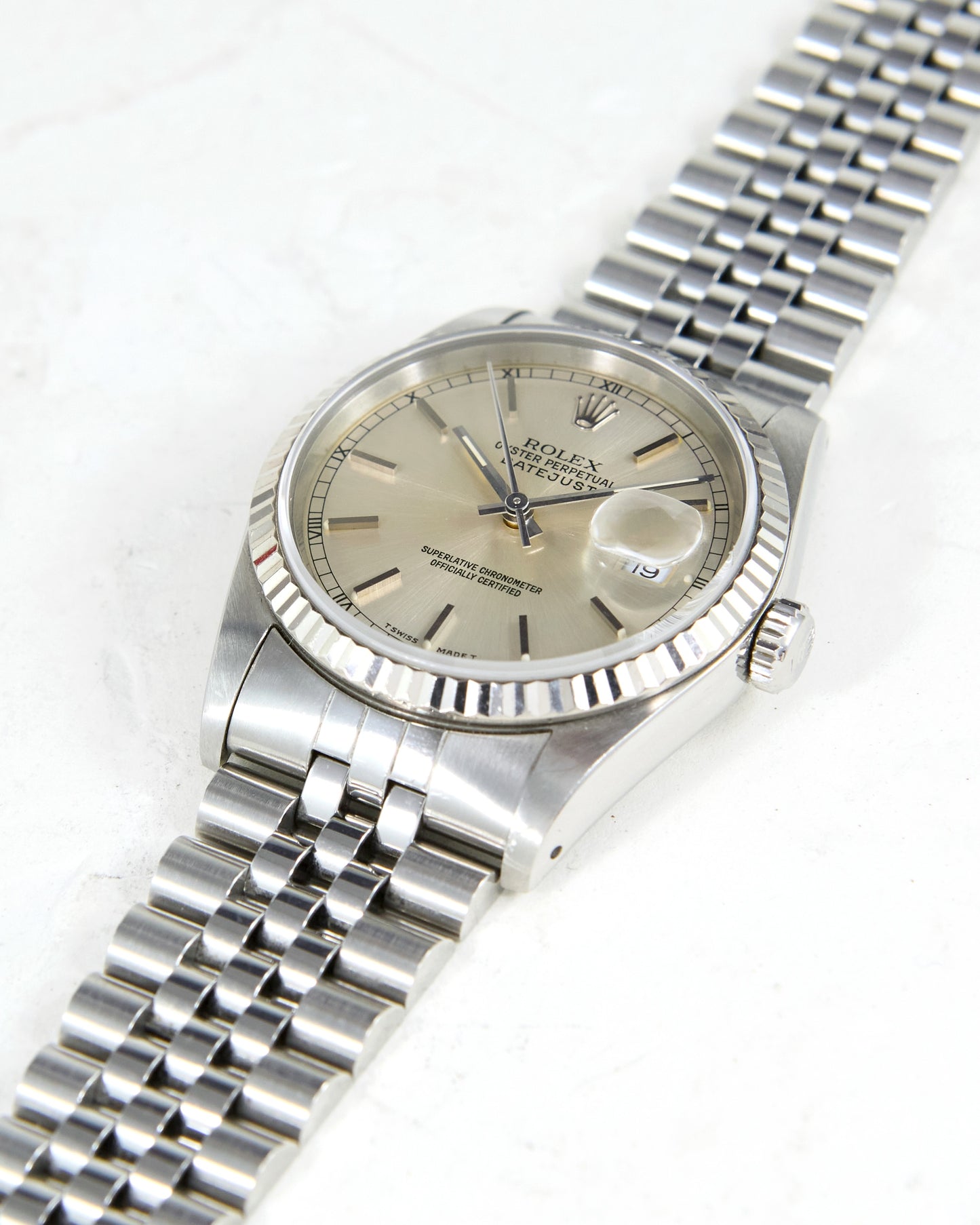 Rolex Datejust 16234 Silver Dial on Jubilee