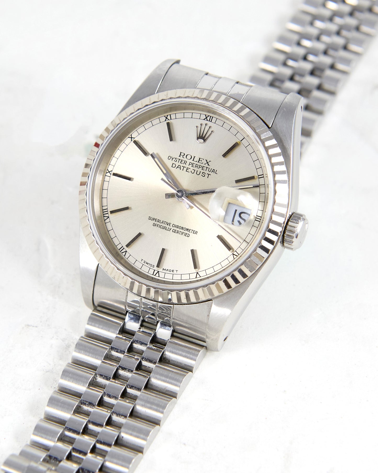 Rolex Datejust 16234 Silver Dial on Jubilee
