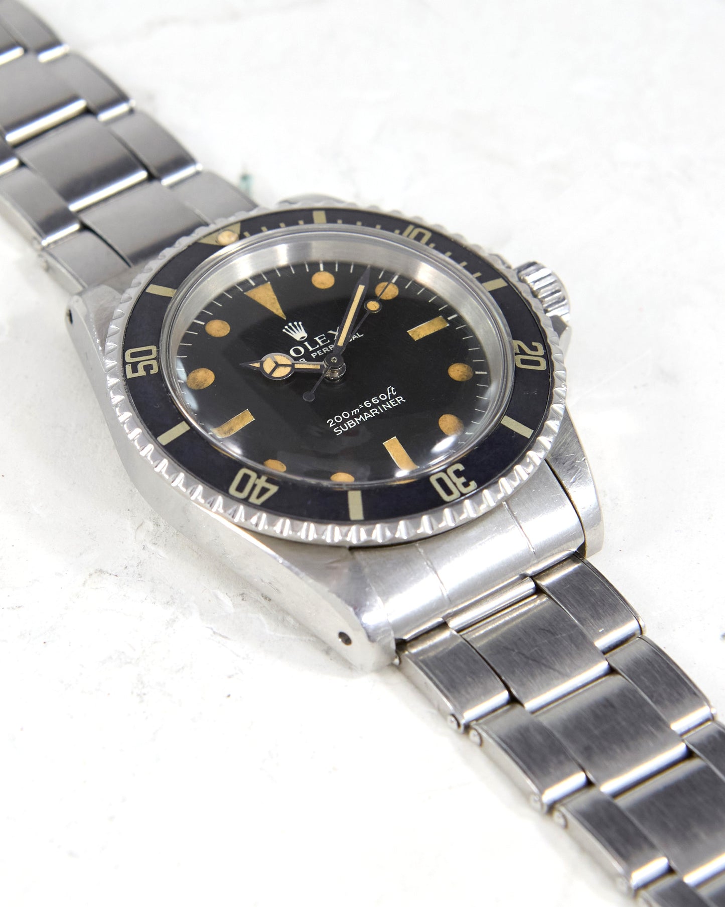 Rolex Submariner 5513 Meter First Dial with Faded Blue Bezel on Oyster Bracelet