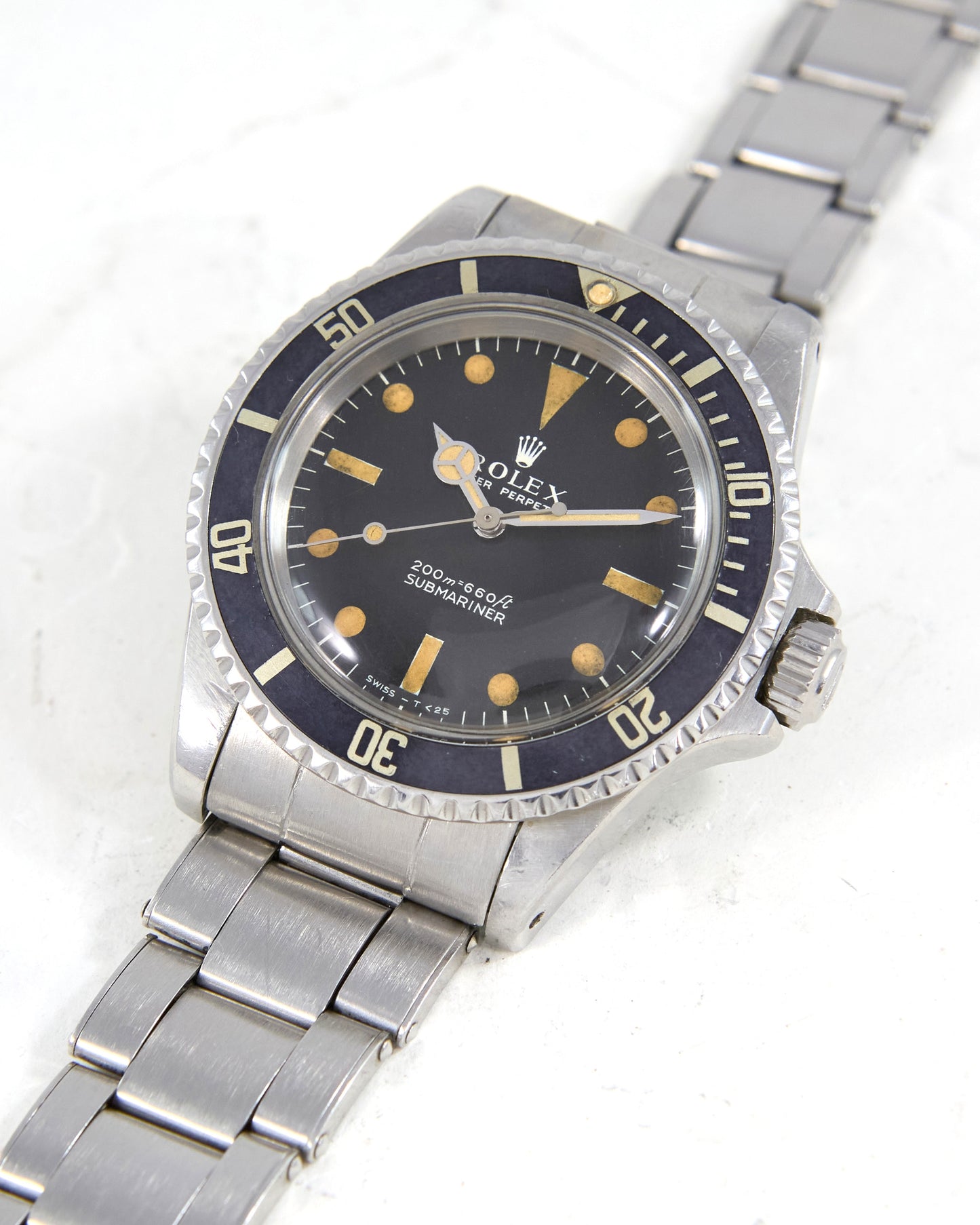 Rolex Submariner 5513 Meter First Dial with Faded Blue Bezel on Oyster Bracelet