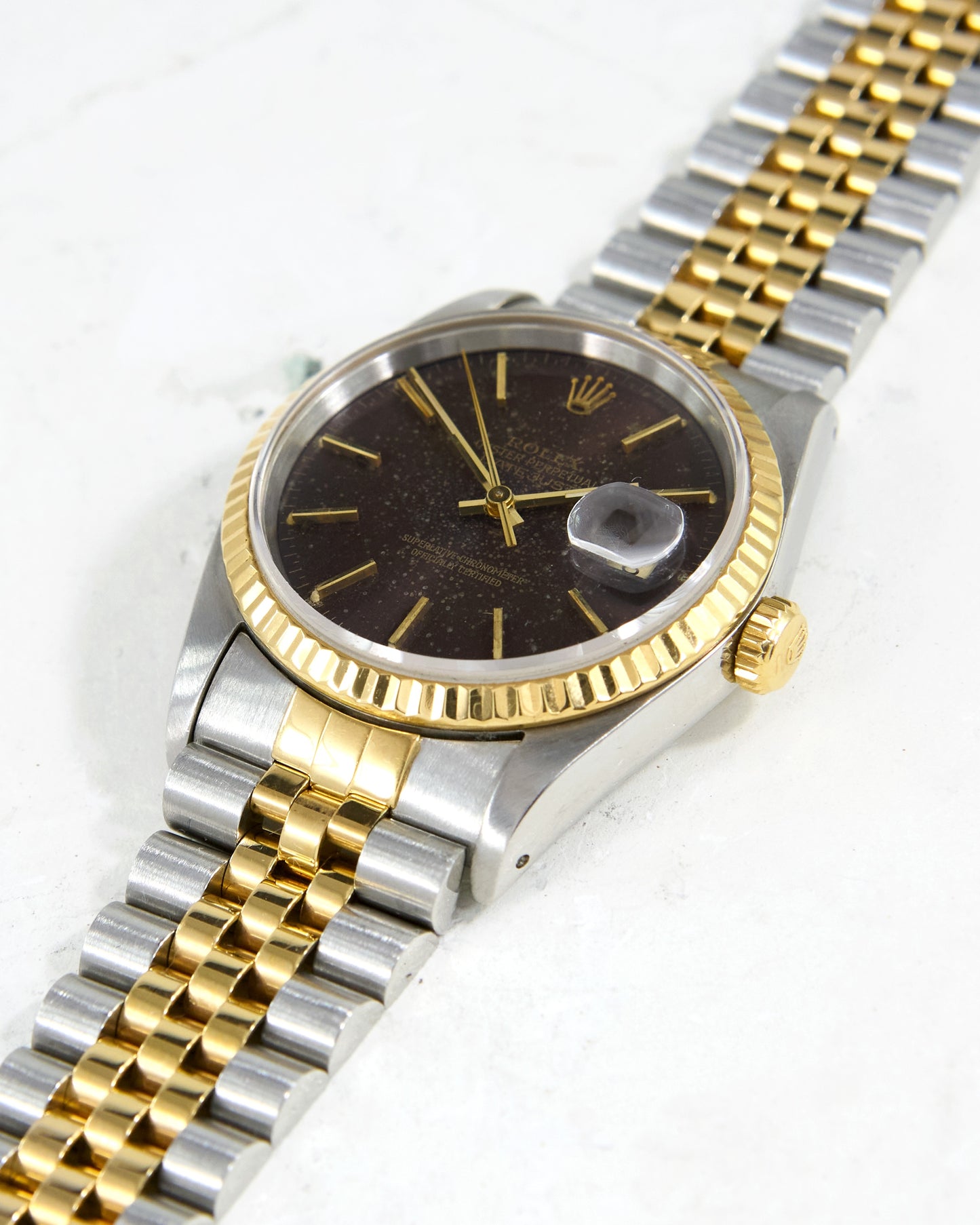 Rolex Datejust 16233 "Purple Galaxy" Dial in Steel & Gold Case