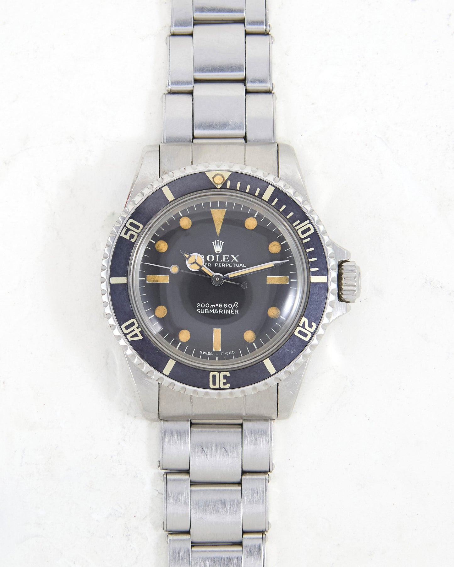 Rolex Submariner 5513 Meter First Dial with Faded Blue Bezel on Oyster Bracelet