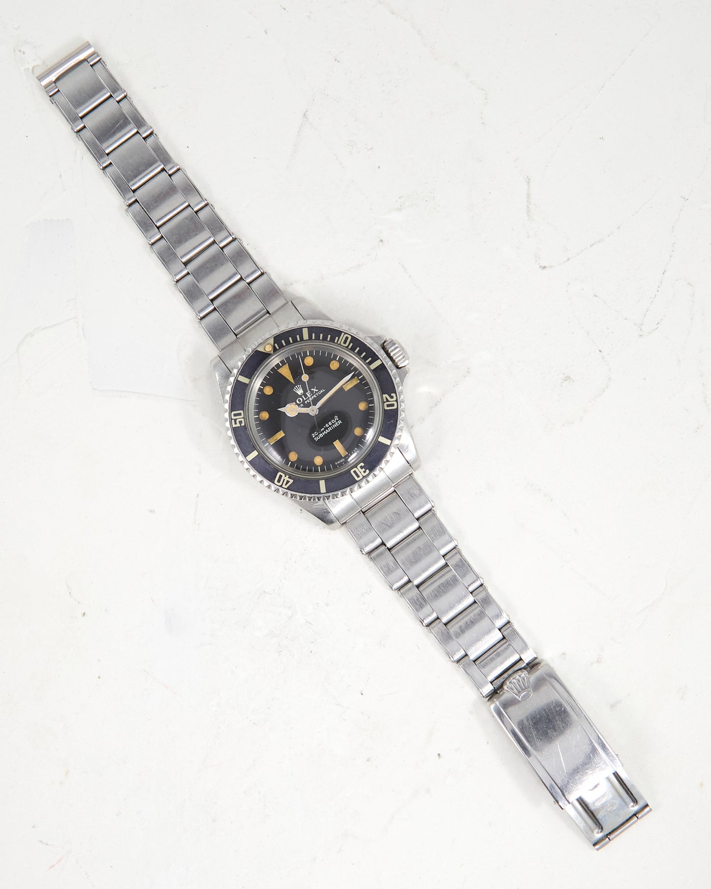 Rolex Submariner 5513 Meter First Dial with Faded Blue Bezel on Oyster Bracelet